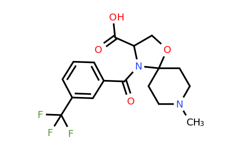 8-Methyl-4-[3-(trifluoromethyl)benzoyl]-1-oxa-4,8-diazaspiro[4.5]decane-3-carboxylic acid