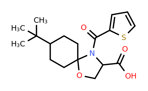 1326809-96-4 | 8-tert-Butyl-4-(thiophene-2-carbonyl)-1-oxa-4-azaspiro[4.5]decane-3-carboxylic acid