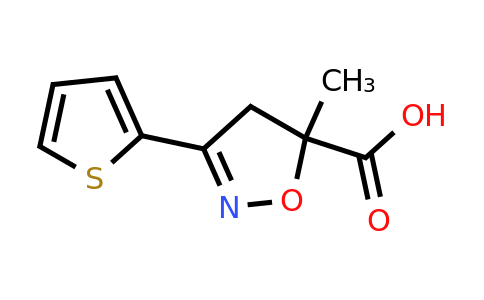 1326813-29-9 | 5-Methyl-3-(thiophen-2-yl)-4,5-dihydro-1,2-oxazole-5-carboxylic acid