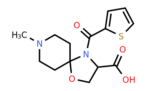 1326814-88-3 | 8-Methyl-4-(thiophene-2-carbonyl)-1-oxa-4,8-diazaspiro[4.5]decane-3-carboxylic acid
