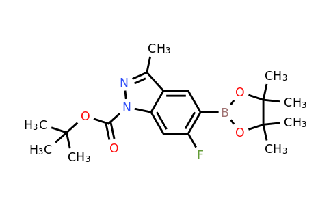 1333222-21-1 | Tert-butyl 6-fluoro-3-methyl-5-(4,4,5,5-tetramethyl-1,3,2-dioxaborolan-2-yl)-1H-indazole-1-carboxylate