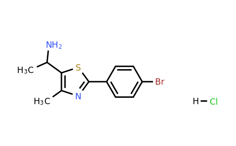 1333686-32-0 | 1-[2-(4-bromophenyl)-4-methyl-1,3-thiazol-5-yl]ethan-1-amine hydrochloride