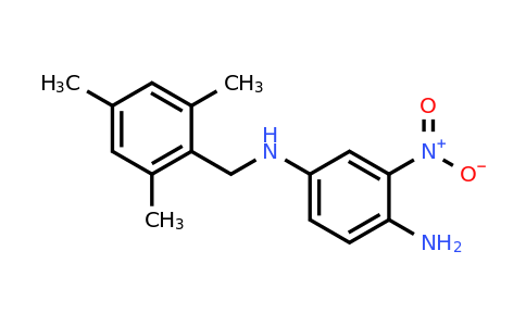 3-Nitro-1-N-[(2,4,6-trimethylphenyl)methyl]benzene-1,4-diamine