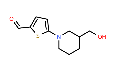 1338947-75-3 | 5-(3-(Hydroxymethyl)piperidin-1-yl)thiophene-2-carbaldehyde