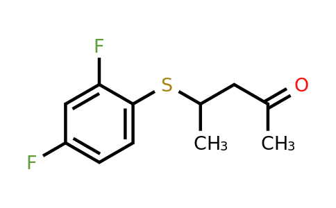 1339695-50-9 | 4-((2,4-Difluorophenyl)thio)pentan-2-one