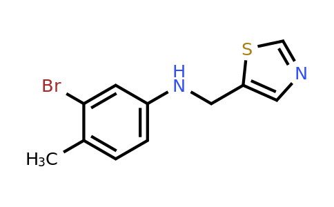 3-Bromo-4-methyl-N-(thiazol-5-ylmethyl)aniline