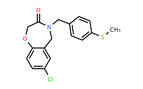 1340797-03-6 | 7-Chloro-4-(4-(methylthio)benzyl)-4,5-dihydrobenzo[f][1,4]oxazepin-3(2H)-one