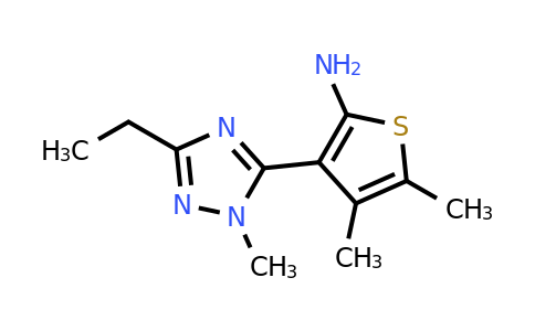 1341061-46-8 | 3-(3-Ethyl-1-methyl-1h-1,2,4-triazol-5-yl)-4,5-dimethylthiophen-2-amine