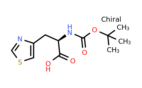134107-69-0 | (R)-2-((tert-Butoxycarbonyl)amino)-3-(thiazol-4-yl)propanoic acid