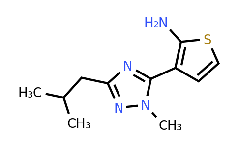 1341505-10-9 | 3-(3-Isobutyl-1-methyl-1h-1,2,4-triazol-5-yl)thiophen-2-amine