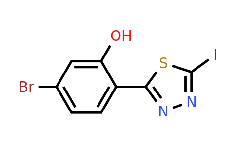 1342110-50-2 | 5-Bromo-2-(5-iodo-1,3,4-thiadiazol-2-yl)phenol