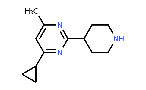 1342115-72-3 | 4-Cyclopropyl-6-methyl-2-(piperidin-4-yl)pyrimidine