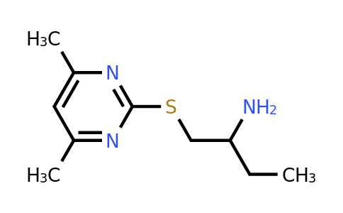 1342352-97-9 | 1-((4,6-Dimethylpyrimidin-2-yl)thio)butan-2-amine