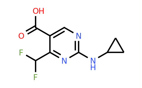 1342373-61-8 | 2-(Cyclopropylamino)-4-(difluoromethyl)pyrimidine-5-carboxylic acid