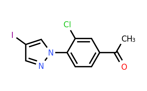 1342415-09-1 | 1-(3-Chloro-4-(4-iodo-1h-pyrazol-1-yl)phenyl)ethan-1-one