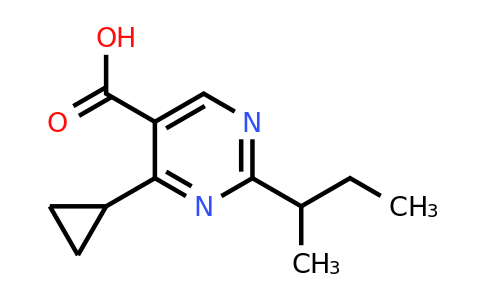 1342502-73-1 | 2-(Sec-butyl)-4-cyclopropylpyrimidine-5-carboxylic acid