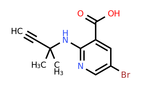 1342568-65-3 | 5-Bromo-2-((2-methylbut-3-yn-2-yl)amino)nicotinic acid