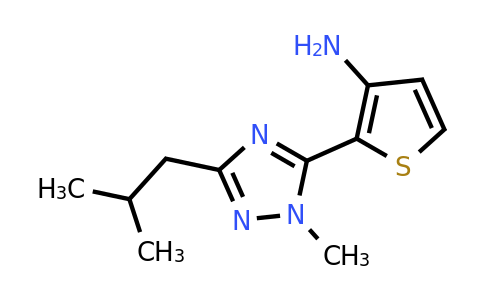 1342876-84-9 | 2-(3-Isobutyl-1-methyl-1h-1,2,4-triazol-5-yl)thiophen-3-amine