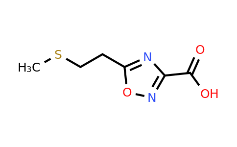 1343032-47-2 | 5-(2-(Methylthio)ethyl)-1,2,4-oxadiazole-3-carboxylic acid