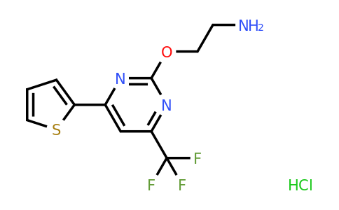1349716-58-0 | 2-{[4-(thiophen-2-yl)-6-(trifluoromethyl)pyrimidin-2-yl]oxy}ethan-1-amine hydrochloride