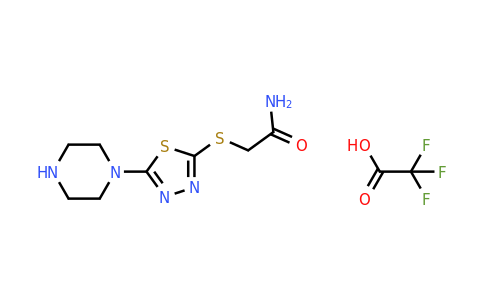 1351661-60-3 | 2-((5-(Piperazin-1-yl)-1,3,4-thiadiazol-2-yl)thio)acetamide 2,2,2-trifluoroacetate