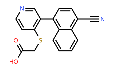 2-((3-(4-Cyanonaphthalen-1-yl)pyridin-4-yl)thio)acetic acid