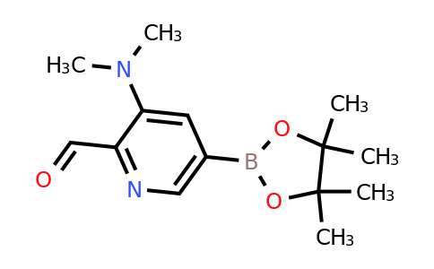 3-(Dimethylamino)-5-(tetramethyl-1,3,2-dioxaborolan-2-yl)pyridine-2-carbaldehyde