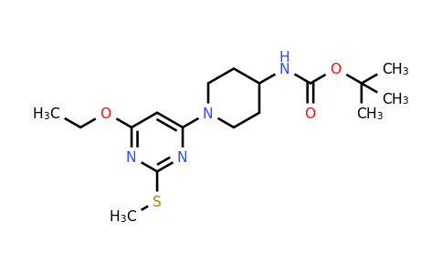 1353978-27-4 | [1-(6-Ethoxy-2-methylsulfanyl-pyrimidin-4-yl)-piperidin-4-yl]-carbamic acid tert-butyl ester
