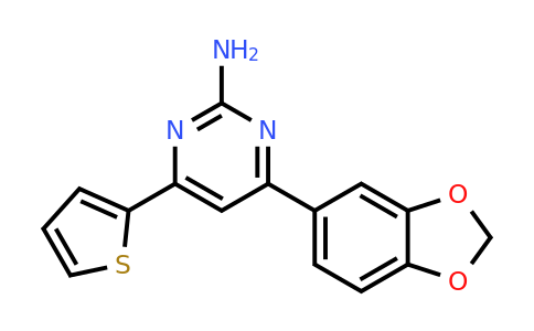 1354916-21-4 | 4-(2H-1,3-benzodioxol-5-yl)-6-(thiophen-2-yl)pyrimidin-2-amine