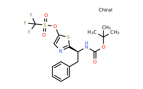 1355078-29-3 | Methanesulfonic acid, 1,1,1-trifluoro-, 2-[(1S)-1-[[(1,1-dimethylethoxy)carbonyl]amino]-2-phenylethyl]-5-thiazolyl ester