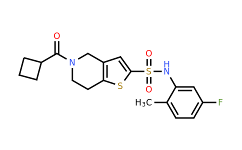 1358124-60-3 | 5-(Cyclobutanecarbonyl)-N-(5-fluoro-2-methylphenyl)-4,5,6,7-tetrahydrothieno[3,2-c]pyridine-2-sulfonamide