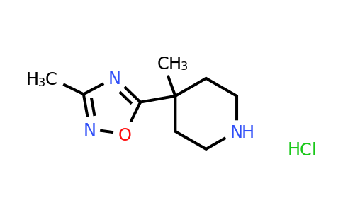 4-Methyl-4-(3-methyl-1,2,4-oxadiazol-5-yl)piperidine hydrochloride