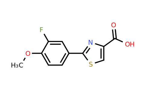 1368573-12-9 | 2-(3-Fluoro-4-methoxyphenyl)thiazole-4-carboxylic acid