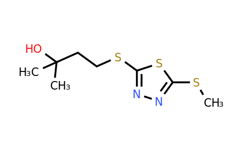 1376108-37-0 | 2-Methyl-4-((5-(methylthio)-1,3,4-thiadiazol-2-yl)thio)butan-2-ol