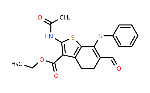 137987-69-0 | Ethyl 2-acetamido-6-formyl-7-(phenylthio)-4,5-dihydrobenzo[b]thiophene-3-carboxylate