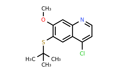 1398054-54-0 | 6-(tert-Butylthio)-4-chloro-7-methoxyquinoline