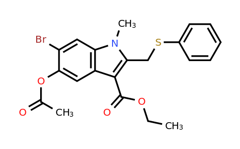 141061-97-4 | Ethyl 5-acetoxy-6-bromo-1-methyl-2-((phenylthio)methyl)-1H-indole-3-carboxylate