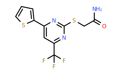 1411990-69-6 | 2-((4-(Thiophen-2-yl)-6-(trifluoromethyl)pyrimidin-2-yl)thio)acetamide