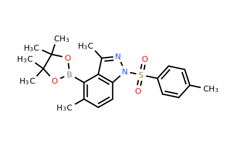 1421252-90-5 | 3,5-Dimethyl-1-(4-methylbenzenesulfonyl)-4-(4,4,5,5-tetramethyl-1,3,2-Dioxaborolan-2-yl)-1H-indazole