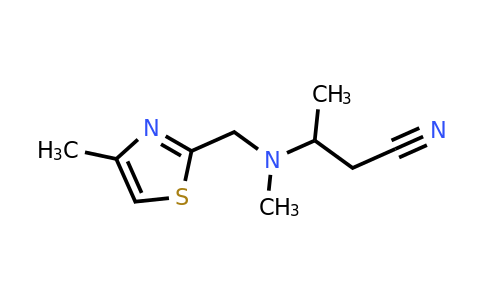 1423939-18-7 | 3-(Methyl((4-methylthiazol-2-yl)methyl)amino)butanenitrile