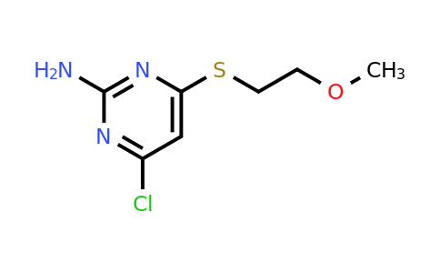 1424329-53-2 | 4-Chloro-6-((2-methoxyethyl)thio)pyrimidin-2-amine