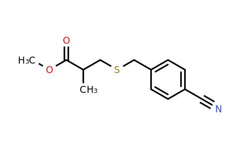 1427573-27-0 | Methyl 3-((4-cyanobenzyl)thio)-2-methylpropanoate