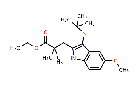1431697-75-4 | Ethyl 3-(3-(tert-Butylthio)-5-methoxy-1H-indol-2-yl)-2,2-dimethylpropanoate