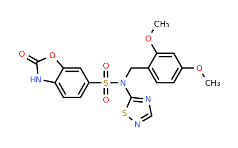 1432514-50-5 | N-(2,4-dimethoxybenzyl)-2-oxo-N-(1,2,4-thiadiazol-5-yl)-2,3-dihydrobenzo[d]oxazole-6-sulfonamide