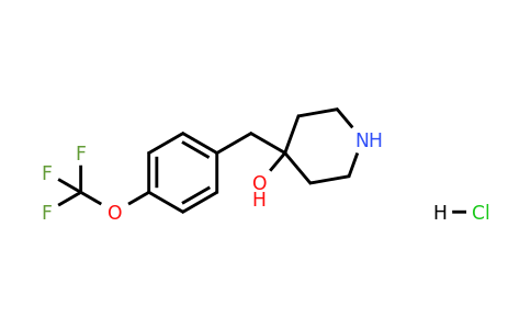4-{[4-(trifluoromethoxy)phenyl]methyl}piperidin-4-ol hydrochloride