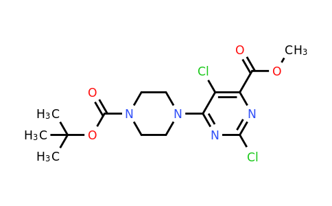1432896-19-9 | Methyl 6-(4-(tert-butoxycarbonyl)piperazin-1-yl)-2,5-dichloropyrimidine-4-carboxylate
