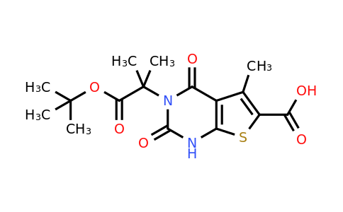 1434643-23-8 | 3-(1-(tert-Butoxy)-2-methyl-1-oxopropan-2-yl)-5-methyl-2,4-dioxo-1,2,3,4-tetrahydrothieno[2,3-d]pyrimidine-6-carboxylic acid