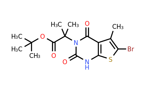 1434643-33-0 | tert-Butyl 2-(6-bromo-5-methyl-2,4-dioxo-1,4-dihydrothieno[2,3-d]pyrimidin-3(2H)-yl)-2-methylpropanoate