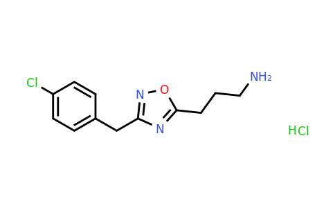 3-(3-(4-Chlorobenzyl)-1,2,4-oxadiazol-5-yl)propan-1-amine hydrochloride