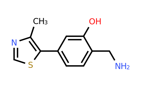 1448190-11-1 | 2-(Aminomethyl)-5-(4-methylthiazol-5-yl)phenol